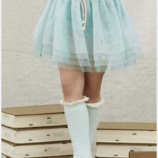 girls Matilda Jane Just Imagine Misty Multi-Layered Tulle Skirt 4 Teal New