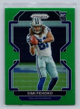 2021 Panini Prizm #371 Simi Fehoko Green Dallas Cowboys Rookie