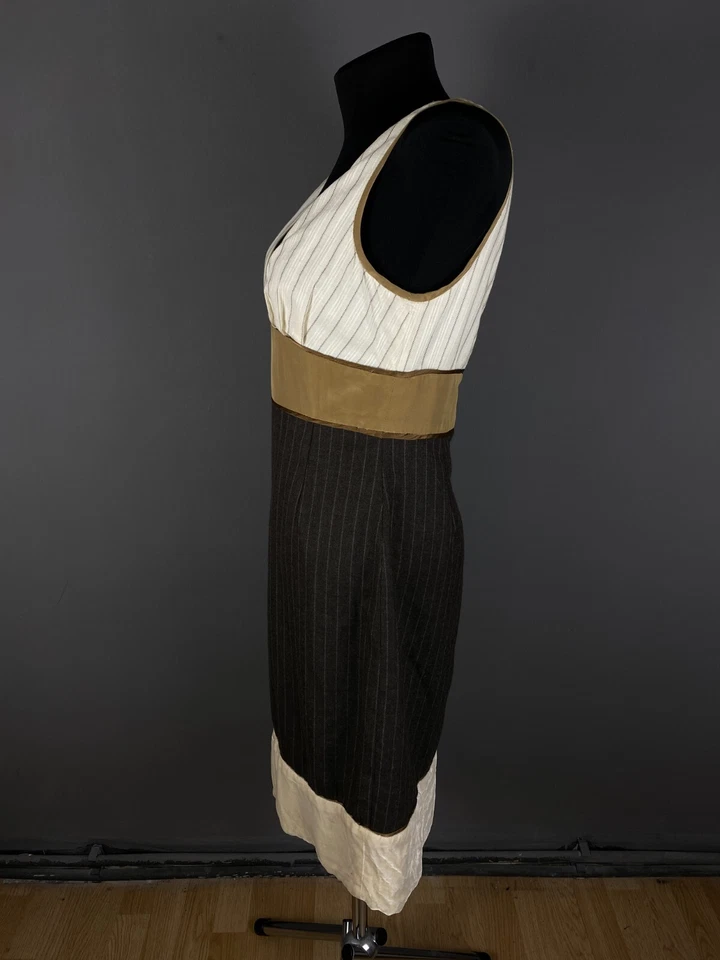 Catherine Malandrino Dress Silk Wool Sleeveless Size 4 - Image 4 of 4