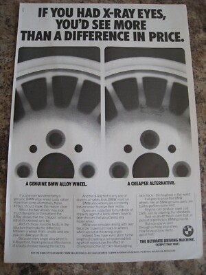 BMW ULTIMATE DRIVING MACHINE E-RAY ORIGINAL BMW ALUFELGE WERBUNG A4 DATEI 36