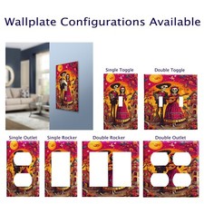 Placa de pared/placa de interruptor/cubierta de salida para pareja musical Día de los Muertos