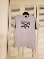 Thrasher Shirt Men's Medium Gray Pentagram 666  San Francisco Vintage