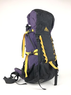 yellow hiking backpack