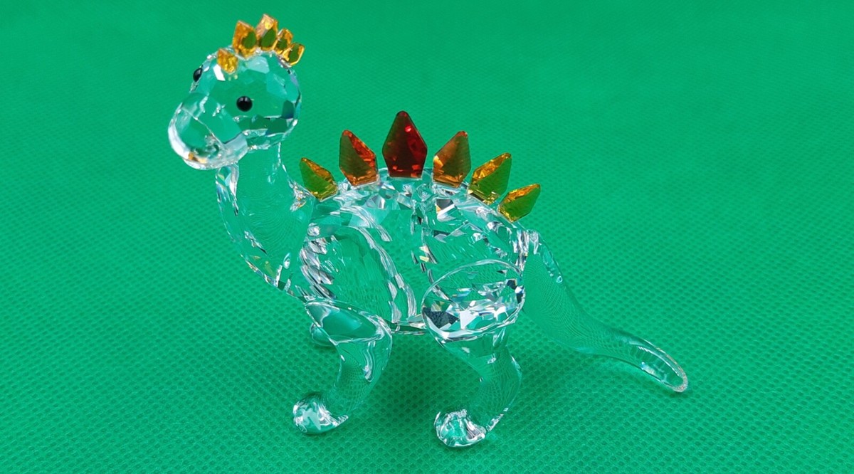 Swarovski Dinosaur with Colourful Crystal Comb & Plates 268204 MIB