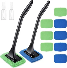 2 Pack Windshield Cleaning Tool Windshield Cleaning Wand Auto Window Cleaner wit