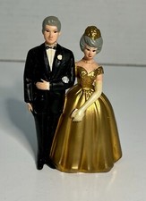 Cake topper matrimonio Wilton 50° anniversario d'oro Hong Kong sposo 3,5'