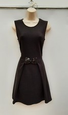 FIT & FLARE DRESS,MINI,BLACK,PARTY,CASUAL,60S,70S,80S VINTAGE STYLE,SIZE 8-10 AP