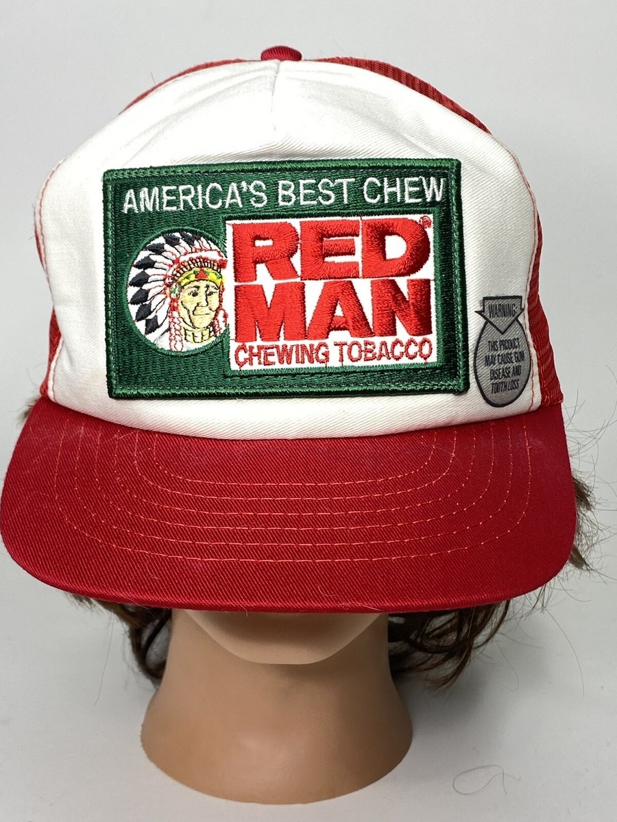 Vintage Red Man Chewing Tobacco Patch Snpaback Hat