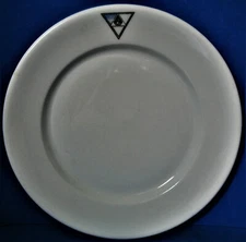 Vintage O.P.CO Syracuse Restaurantware Pottery Plate Knights of Pythias