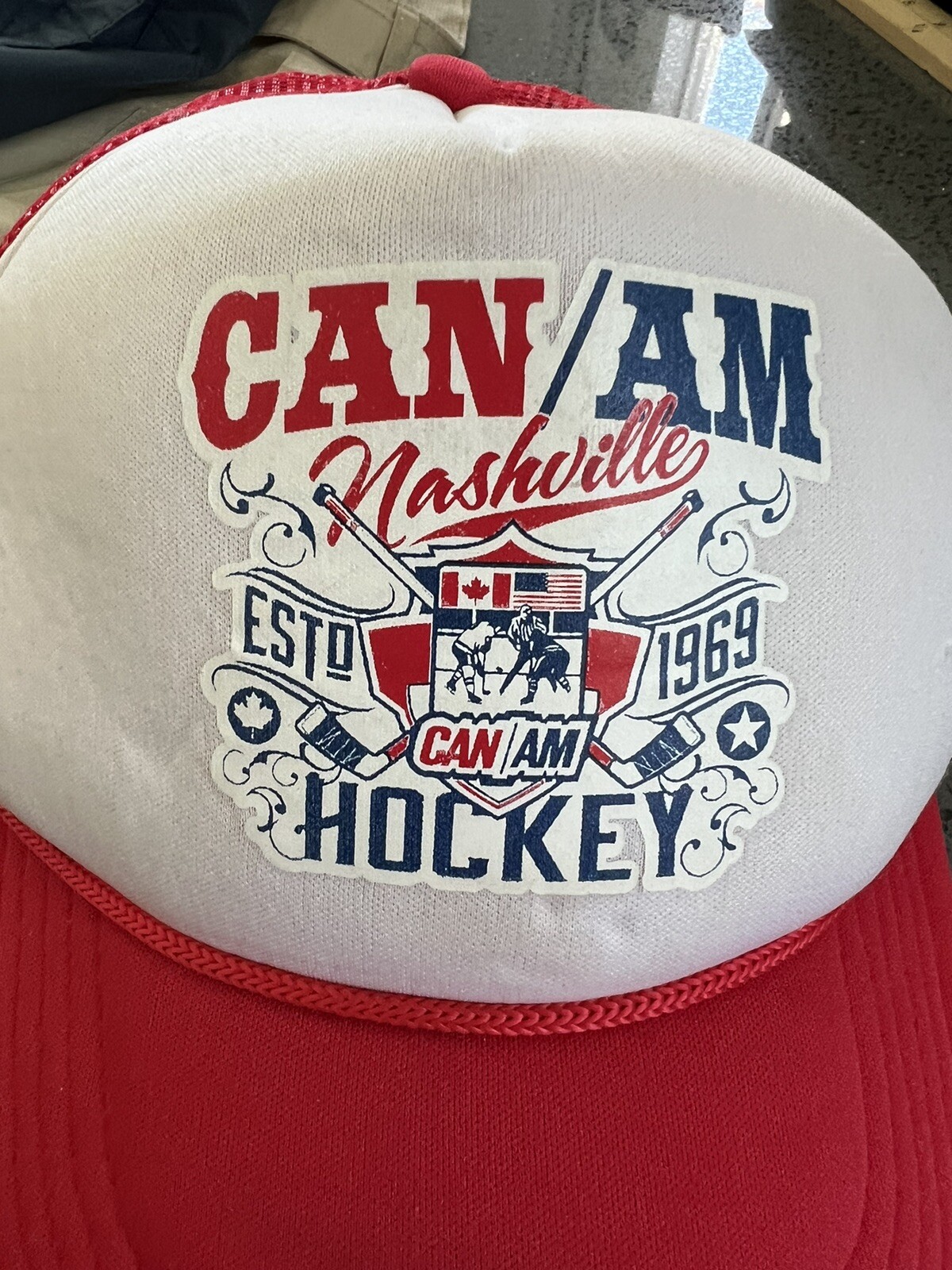 can am Nashville 1969 hokey tournament basball hat ca… Gem