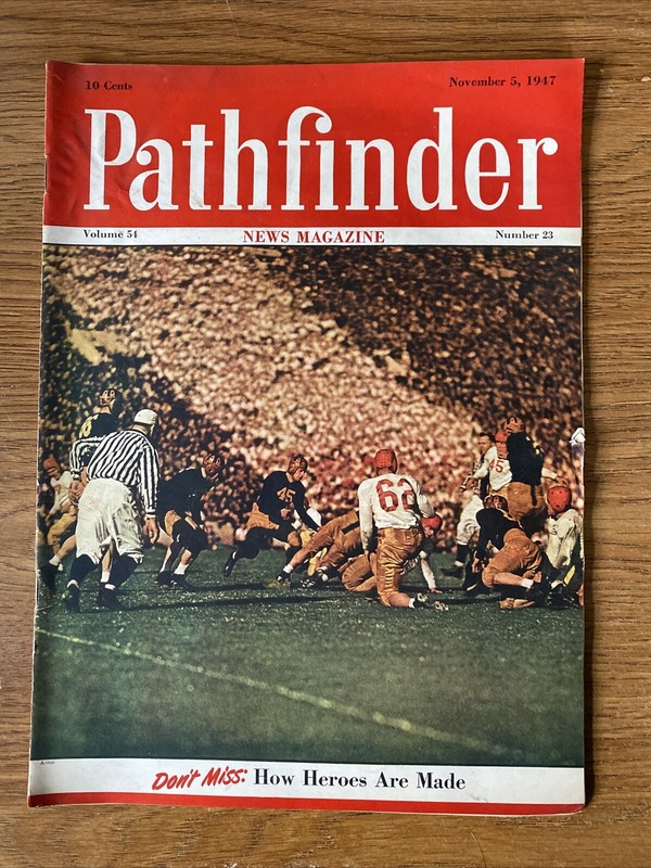 Pathfinder news magazine/Nov 5, 1947, Massillon Ohio HS Tigers football Program