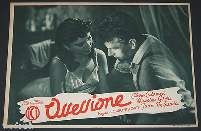 fotobusta film OSSESSIONE Luchino Visconti M.Girotti Dhia Cristiani 1943 #09