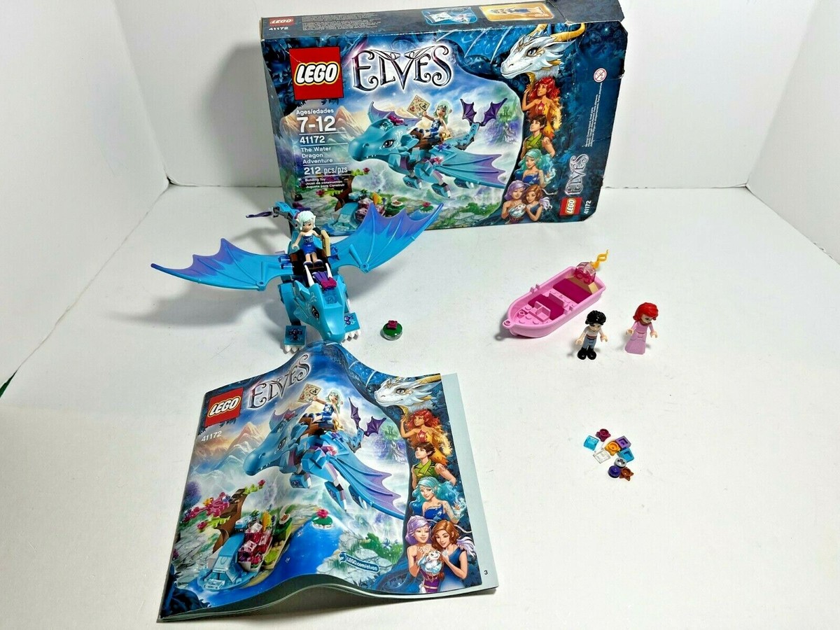 LEGO Elves LOT: Water Dragon only from 41172, box + Ariel boat