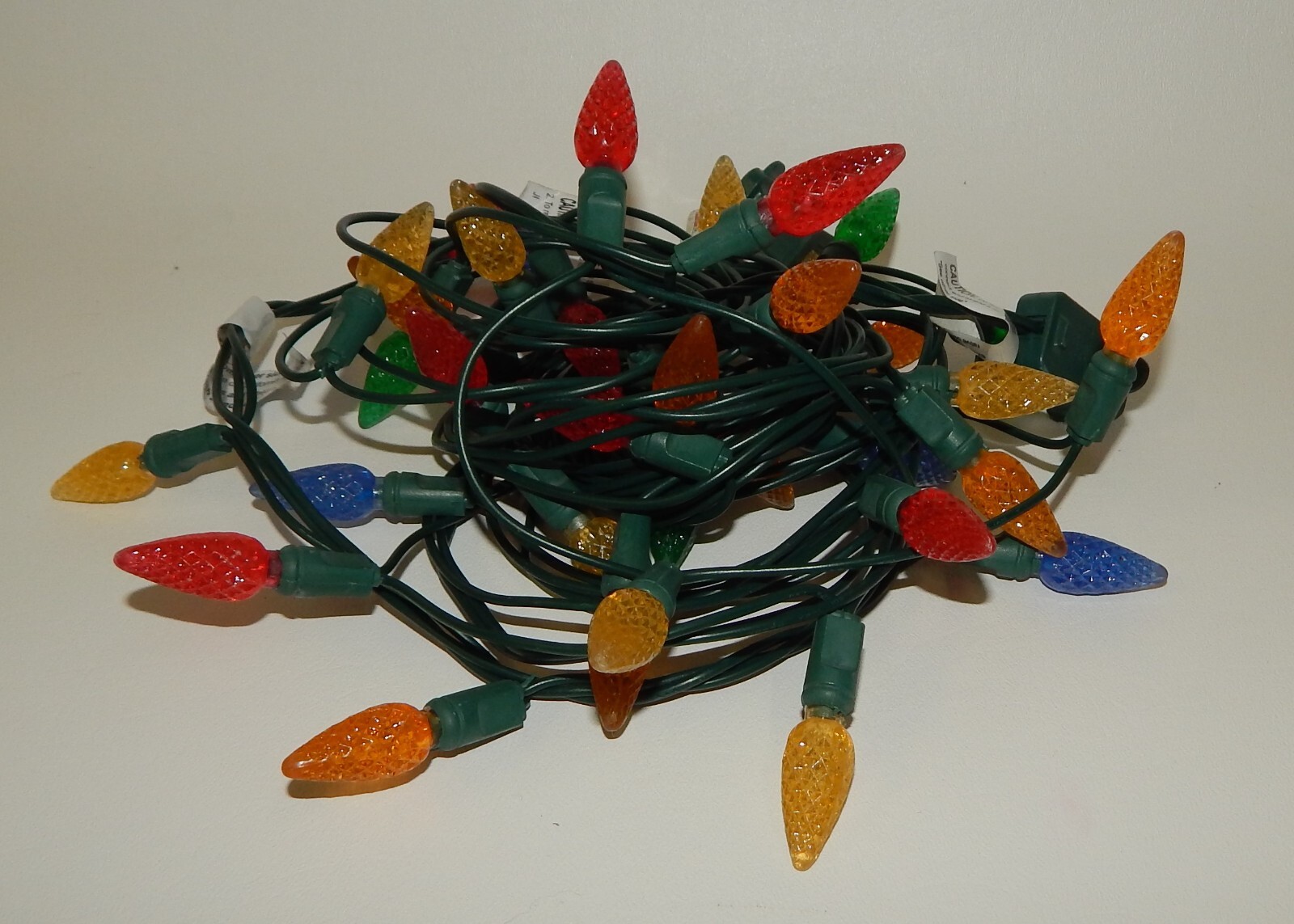 C6 LED Faceted Classic Retro Style Colored Christmas Lights Strands 35