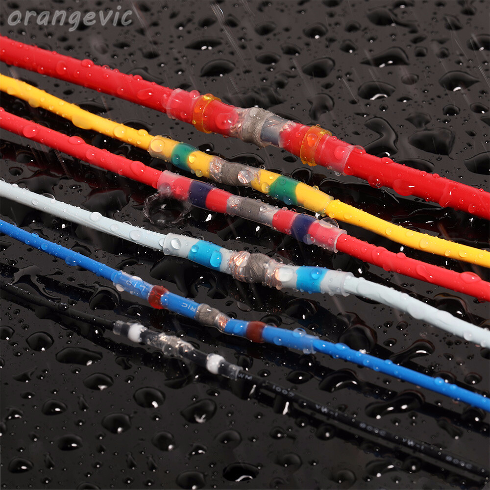 250Pc Waterproof Solder Seal Heat Shrink Wire Cable Connectors Crimps