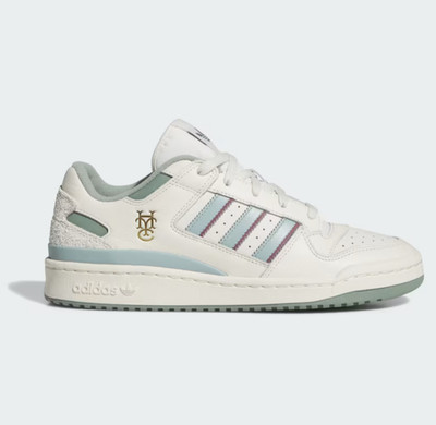   US M 7-10-Adidas Hoop York City Forum Low CL 'Off White Silver Green' JR5216
