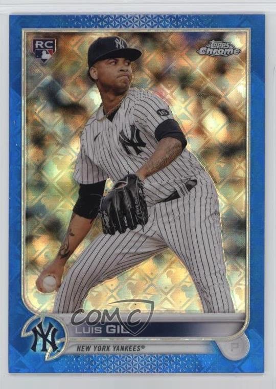 2022 Topps Chrome Logofractor Edition Blue Refractor 71/150 Luis Gil #10 0rj8