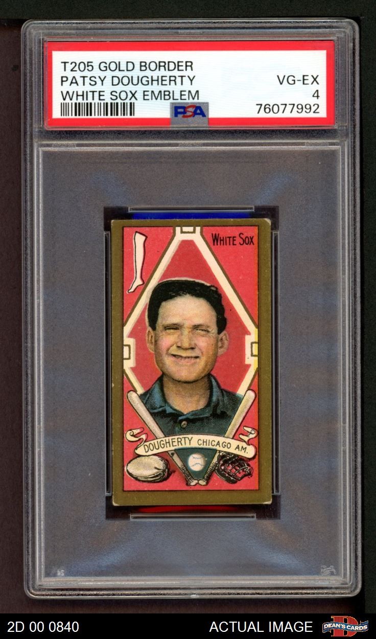 1911 T205 Patsy Dougherty   WHT White Sox RARE VARIATION PSA 4 - VG/EX