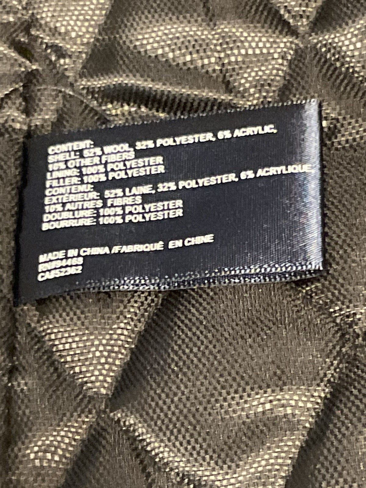 NWT Nautica Men's Black Peacoat L Wool Blend Double Breasted Winter Coat Jacket