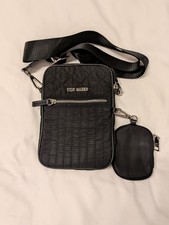 Borsa donna Steve Madden tracolla nera con accessori