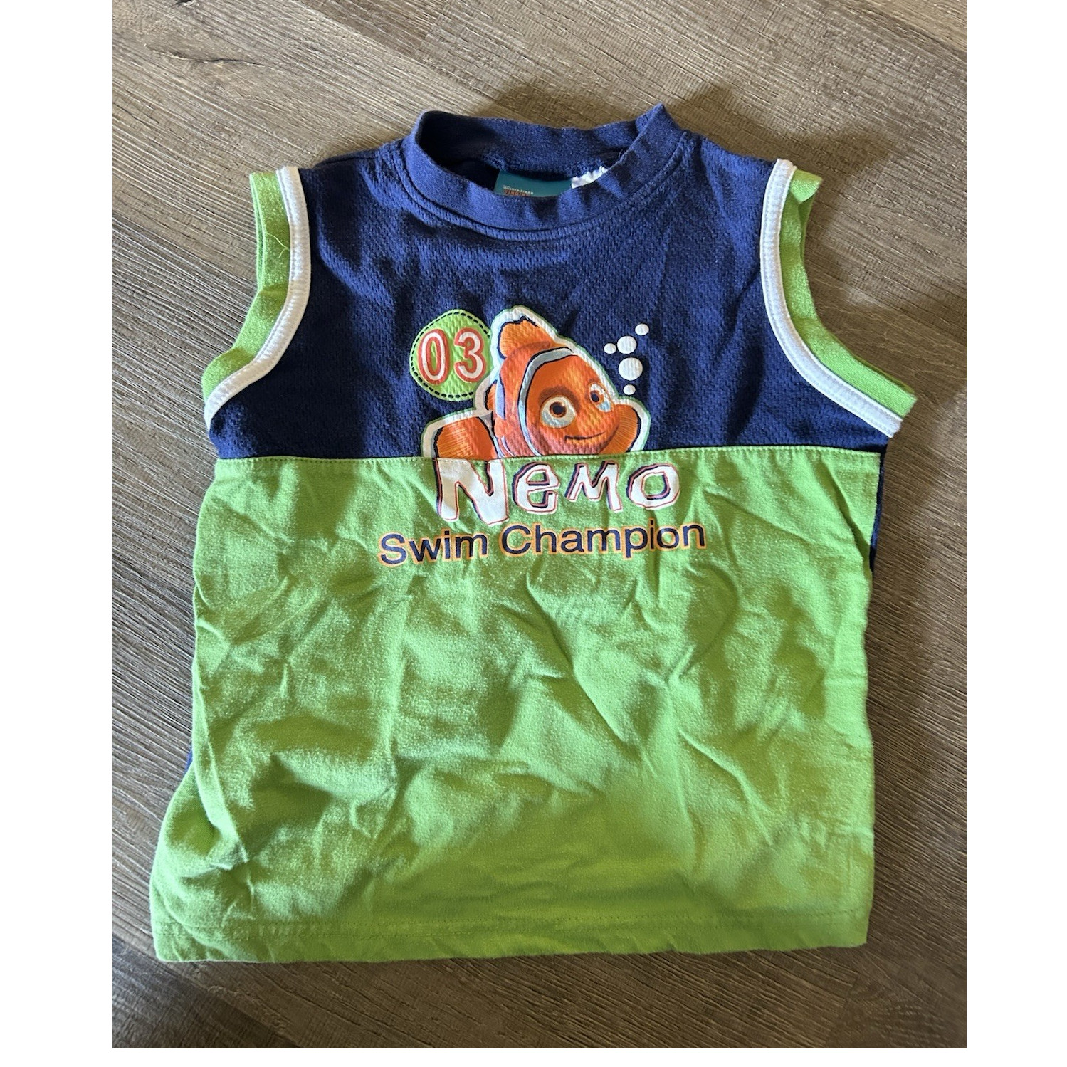 Disney Pixar Finding Nemo Sleeveless Tank Top Blue Green 3T Swim Summer