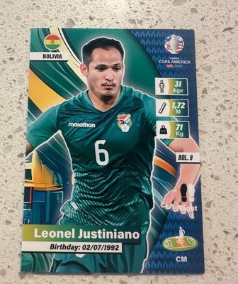 2024 Copa America Cards Leonel Justiniano Flash Edition Bolivia