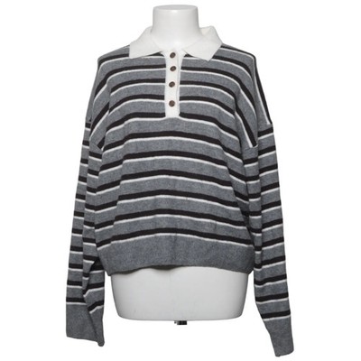 H&M, Strickpullover, Größe: L, Grau/Weiß/Schwarz #nxt