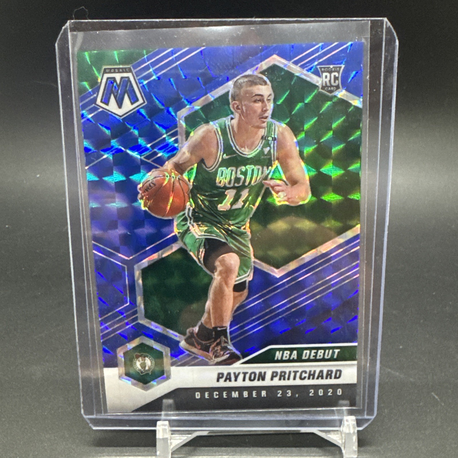 2020-21 Panini Mosaic Payton Pritchard NBA Debut Blue Mosaic Rookie /99 Rc