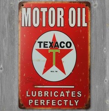 Texaco Motor Oil 8 x 12 Retro Novelty Metal Sign Made In USA