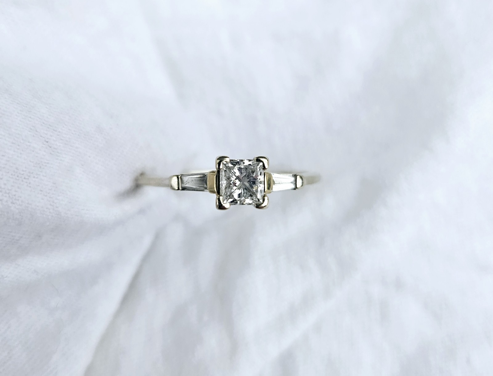 Diamond Solitaire Engagement Ring & Wedding Band … - image 1