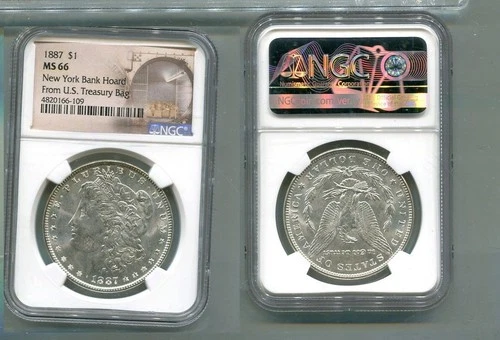 1887 P MORGAN SILVER DOLLAR NGC MS66 7016T