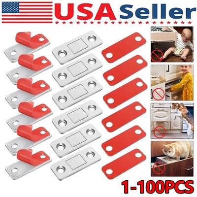 LOT Strong Magnetic Door Closer Cabinet Catch Latch Cupboard Ultra Thin Closures