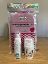 St Moritz Instant Tan Self-Tanning Mousse 50ml  & Mousse Express 50ml +Pink Mitt