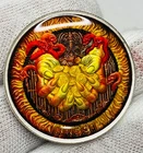 Greed (Fire Edition) Custom Single Enamel 1 oz .999 Fine Silver Art Round