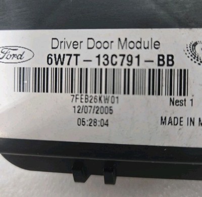 2005-2006 Ford Crown Victoria Driver Door Module DDM 6W7T-13C791-BB CVPI P71