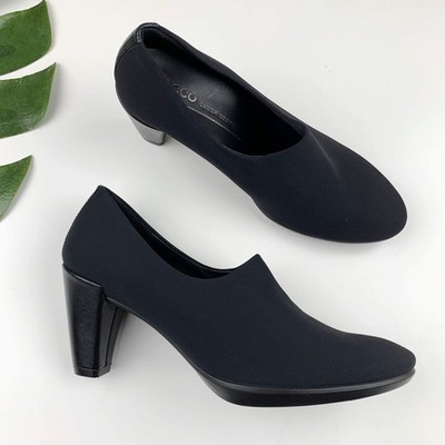 Ecco Shape 55 Plateau Heels Womens 36 US 5 5.5 Shootie Pumps Black Slip On Shoes