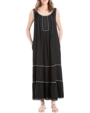 Max Studio Sleeveless Maxi Tiered Tank Dress Women's