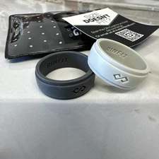 Rinfit Infinity Silicone Ring Men Soft Comfortable Wedding Band Sz 14 2 Pack