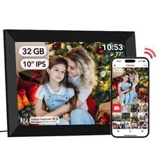 10.1Inch WiFi Digital Picture Frame IPS Touch Screen HD Disply,Video Clips an...