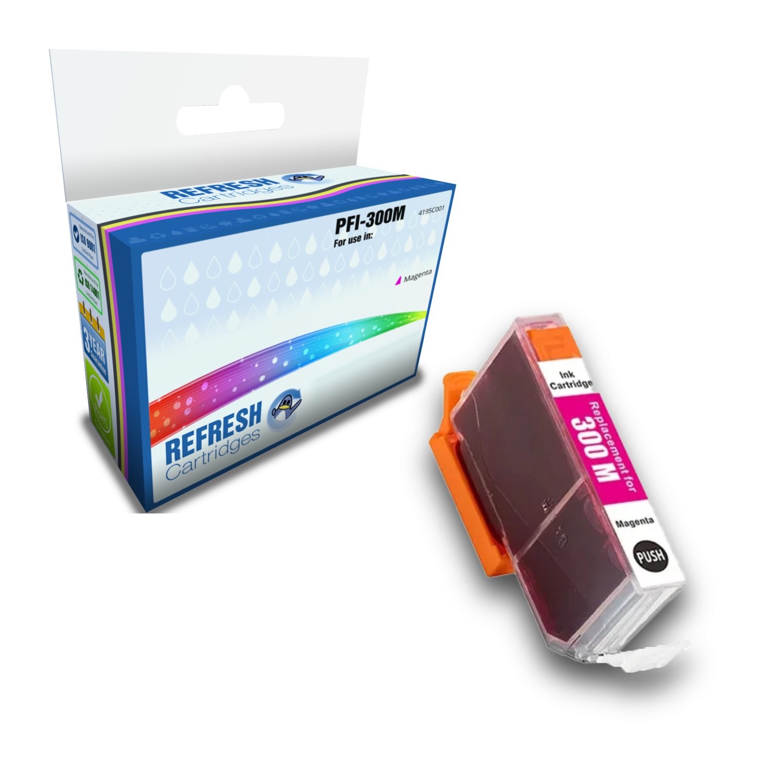 Refresh Cartridges Magenta PFI-300M Ink Compatible With Canon Printers