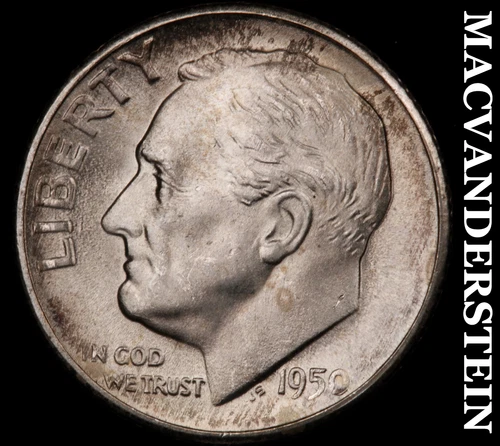 1950-S Silver Roosevelt Dime - Key Date  Choice Gem Brilliant Unc  #G8971