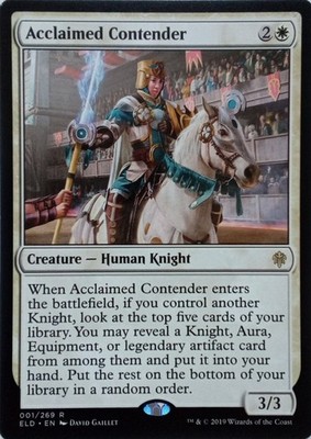 001/269 ACCLAIMED CONTENDER RARE THRONE OF ELDRAINE MTG KARTE