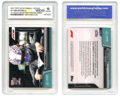 2025 Topps Now Formula 1 KIMI ANTONELLI F1 Vegas Debut ROOKIE Card #81 - GEM 10