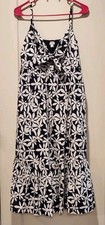J.CREW Women's Floral Midi Sundress Tie Front Cutout Pockets Cotton 10