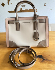 Borsa donna Michael Kors con manici ecopelle beige/rosa camper rimovibile. Tracolla