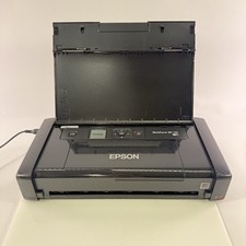 Epson WorkForce WF-110 B582A Portable WiFi Printer Tested No Battery No Ink