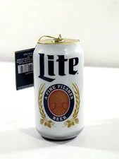 RUZ Miller Lite Beer Can Drink Faux Food Christmas Tree Decoupage Ornament