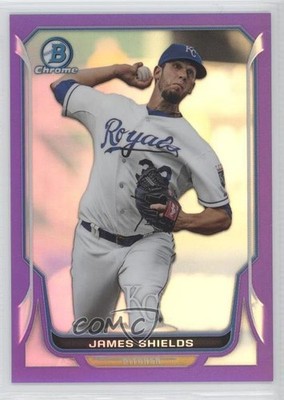 2014 Bowman Chrome Purple Refractor 129/150 James Shields #78 0g4