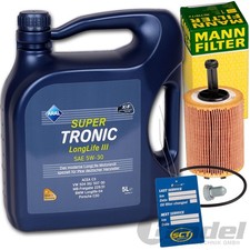 MANN ÖLFILTER+5W30 ÖL für VW TOURAN PASSAT 3C GOLF 5 AUDI A3 8P A4 B8 A6 C6
