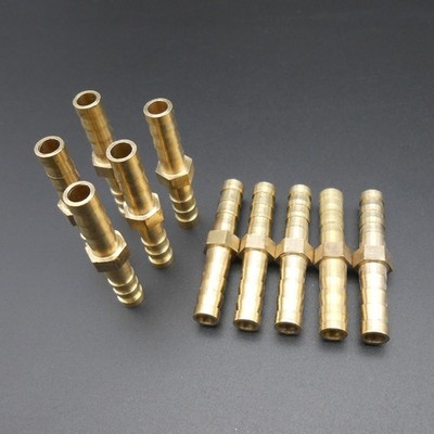 20Pc M6 Straight Brass   Pipe Hose Barbed Fitting Connector For5mm 6mm Tube *pt